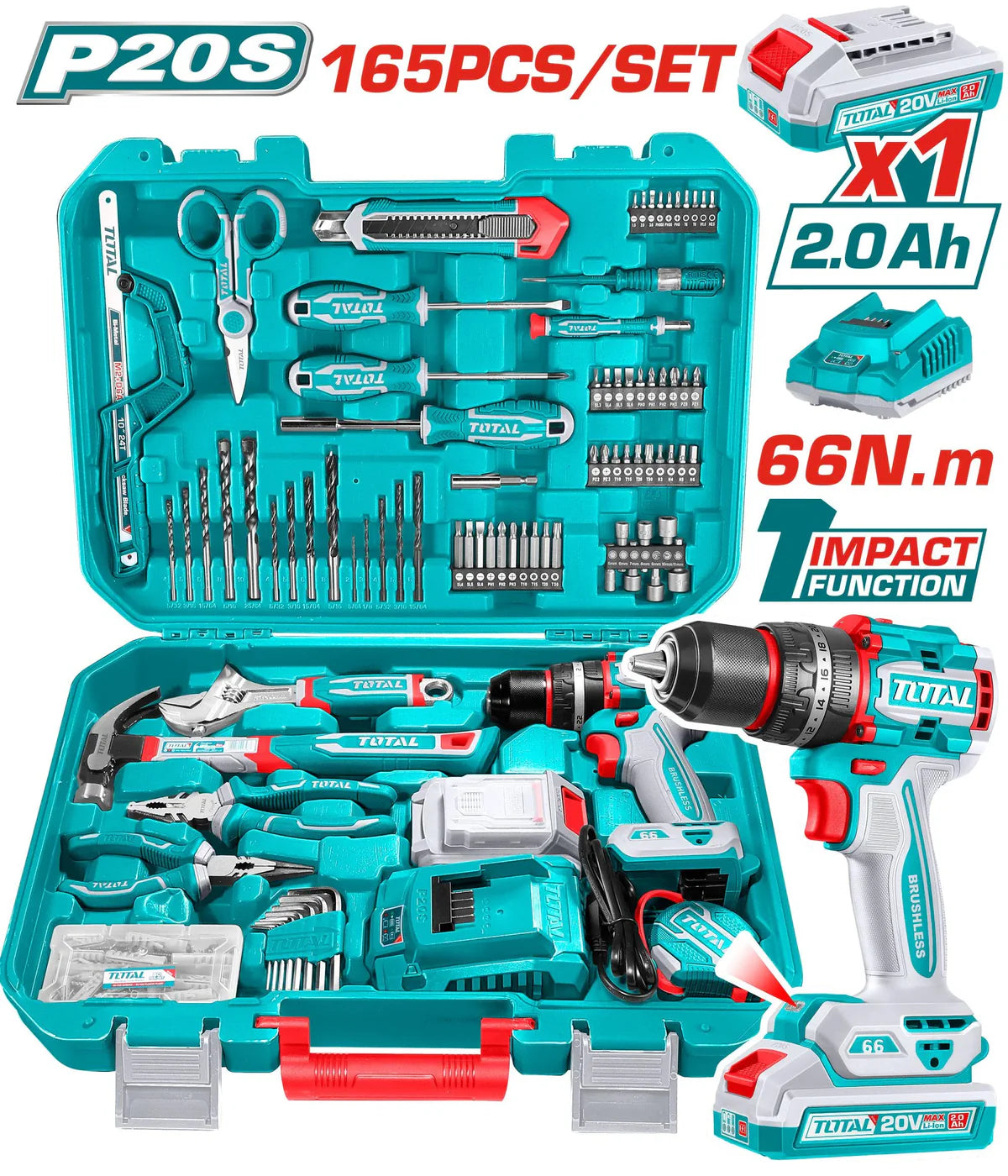 Total 165 pcs Tools set THKTHP11652